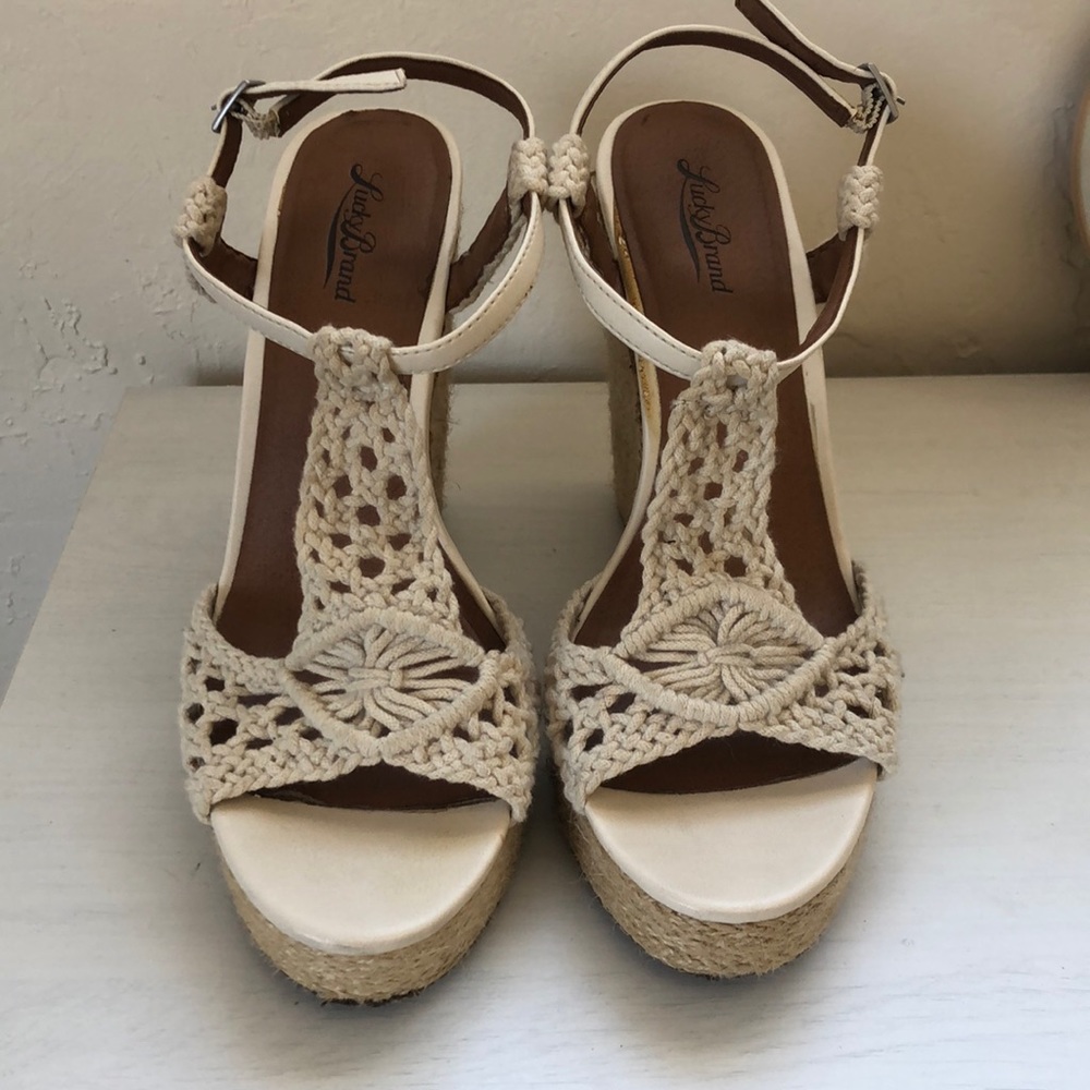 Lucky brand crocheted wedges